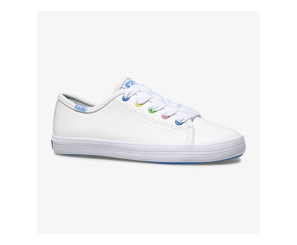 Keds Sneakers White - Kickstart Multi-color Eyelets - Kids LXMSKH-896